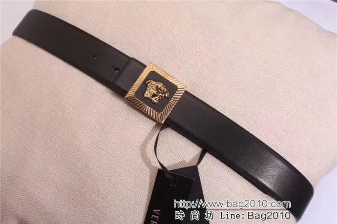 VERSACE範思哲 專櫃同款 原版美人圖扣頭 雙面進口原版小牛皮 男士皮帶  xfp1250